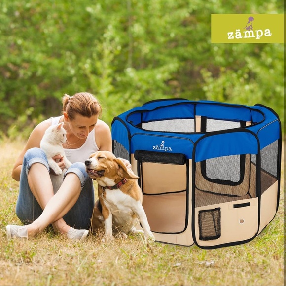 Zampa Puppy Playpen Extra Small 29"x29"x17" Portable Pop Up Playpen for dogs/cat - Picture 1 of 7